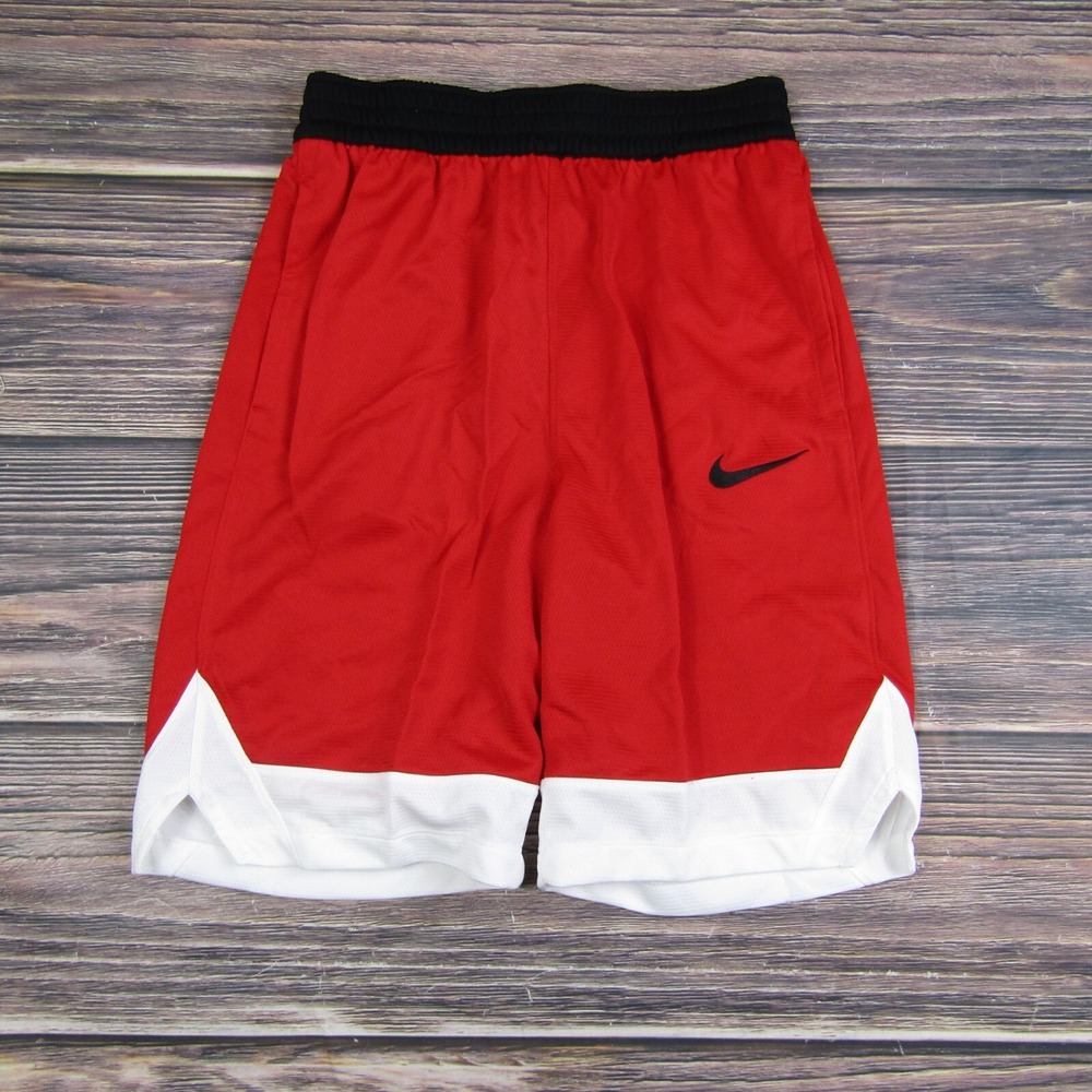 Nike NEW NWT Boys Large Red White Basketball Shorts Athletic Sports